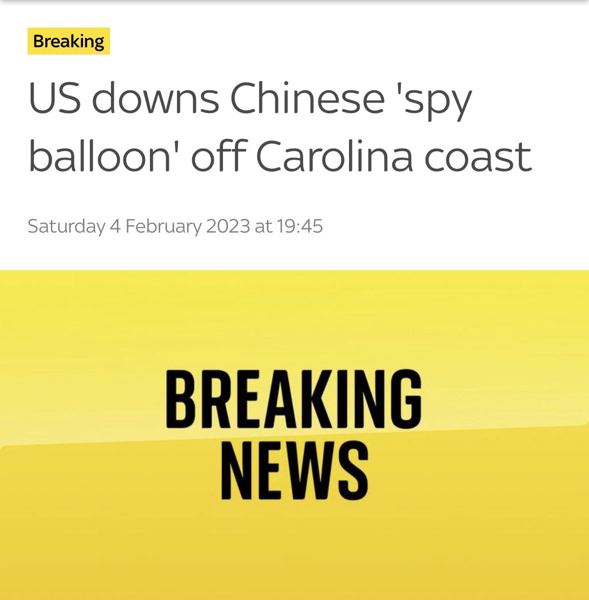 Streaky23's tweet photo. Fuck me!!! Bet that took some taking down!!! #ChineseSpyBalloon https://t.co/HhIpQZToep