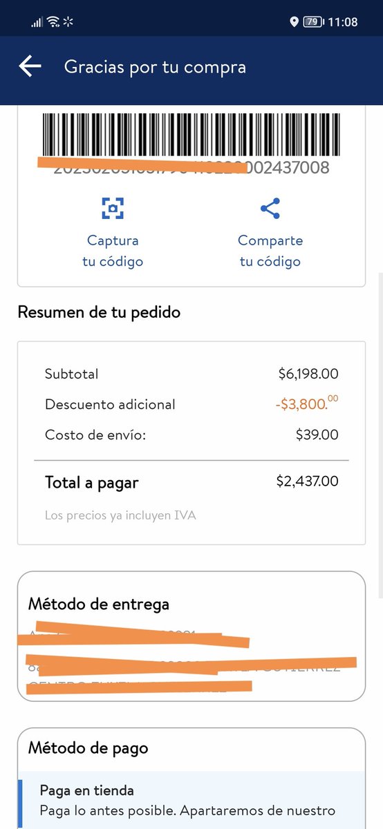 Karento06285529's tweet photo. #WalmartNoCumple @Profeco @AtencionProfeco El día de ayer 3 de febrero por la noche realicé una compra en @Walmart ya que la pagina tenia descuentos, me cancelaron por no pagar y aun no vencía mi fecha, no quieren respetar el costo. Ya envié correo a profeco https://t.co/kqqltQMO6V