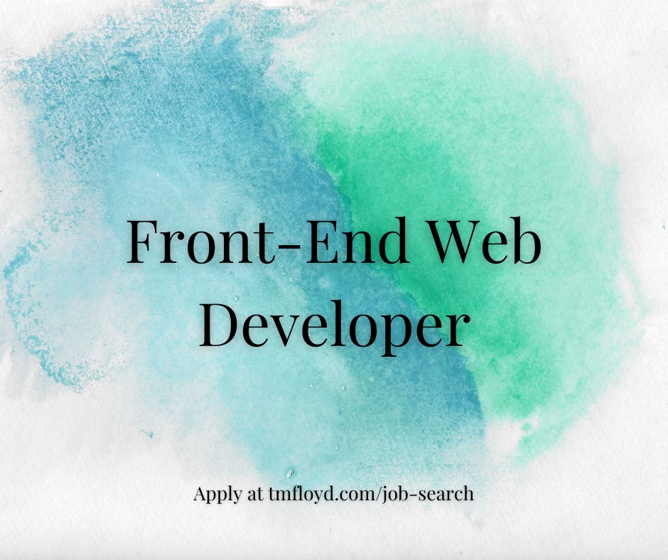 TMFloydandCo's tweet photo. We're #hiring a Front-End Web Developer interested in a remote position with...

🌐 6 years of experience as a developer
🖥️ Experience with:
➡️ HTML
➡️ JavaScript
➡️ GitHub
➡️ Java

#TMFJobs #TMFHiring #OpenToWork #JobAlert

Apply here: https://t.co/SgpUDpXlV4 https://t.co/wHBa1Gos5r