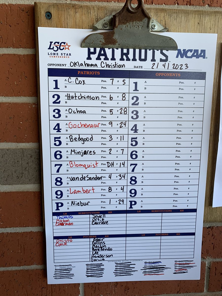 UT Tyler Patriots (@uttylerpatriots) on Twitter photo BASE | LET’S GET THIS SEASON STARTED!
Check out our opening day lineup for <a href="/uttylerbaseball/">UT Tyler Baseball</a>!
#SWOOPSWOOP BASE | LET’S GET THIS SEASON STARTED!
Check out our opening day lineup for <a href="/uttylerbaseball/">UT Tyler Baseball</a>!
#SWOOPSWOOP