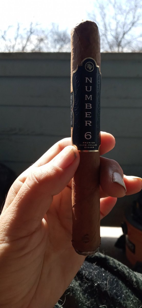 Rocky Patel number 6 recommended by my shop so far a really good smoke