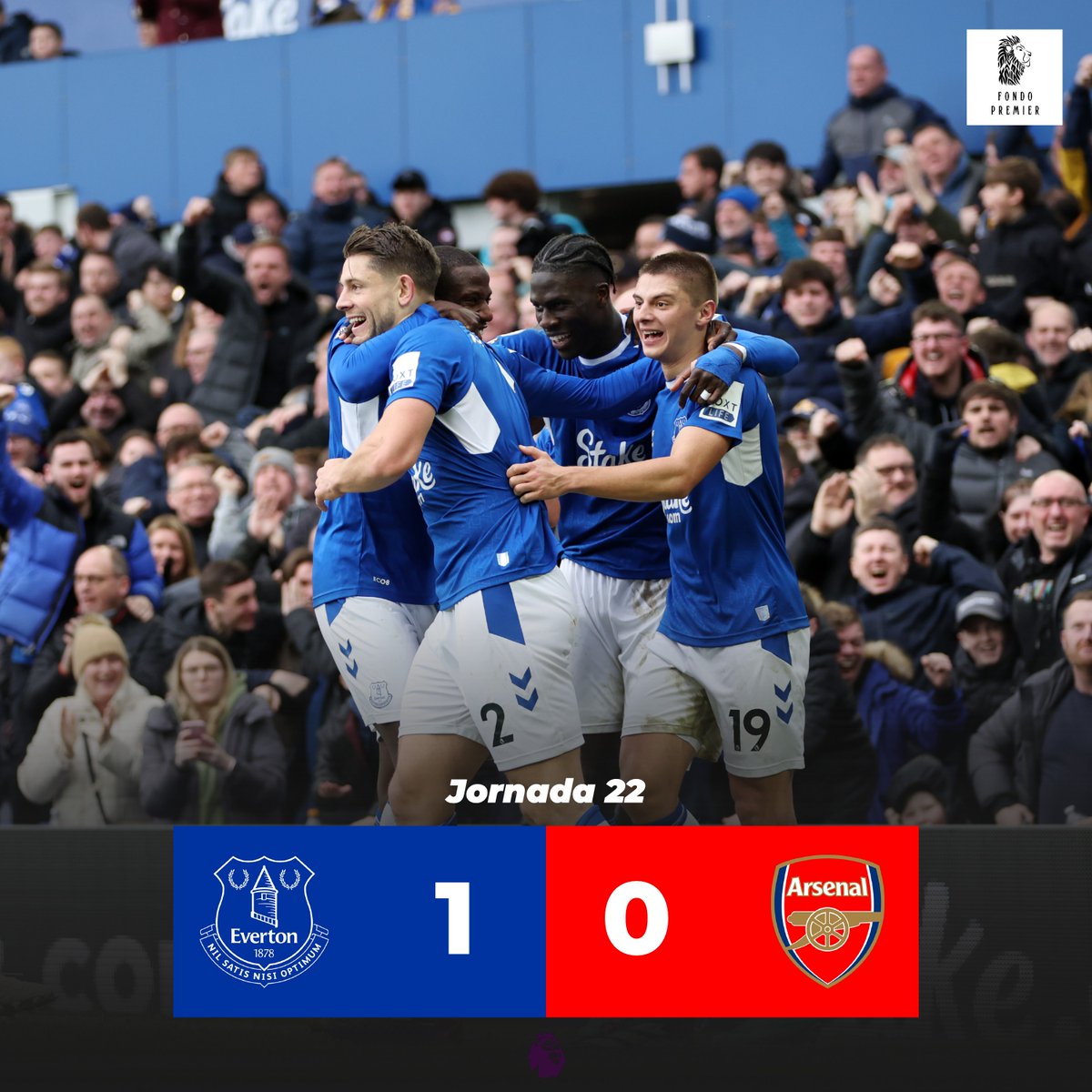 FondoPremier's tweet photo. 🇬🇧 El sábado de #PremierLeague llegó a su fin, y estos han sido los resultados:

📌 Everton 1-0 Arsenal
📌 Aston Villa 2-4 Leicester
📌 Brentford 3-0 Southampton
📌 Brighton 1-0 Bournemouth https://t.co/xmT6Od6GJc