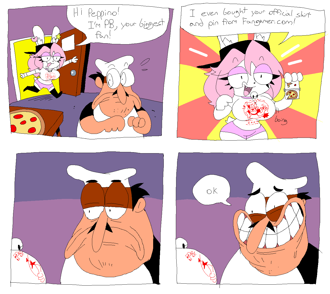 Cake 🍰 on X: PB meets Peppino from the hit game Pizza Tower  t.coPi8oY3c1qL  X