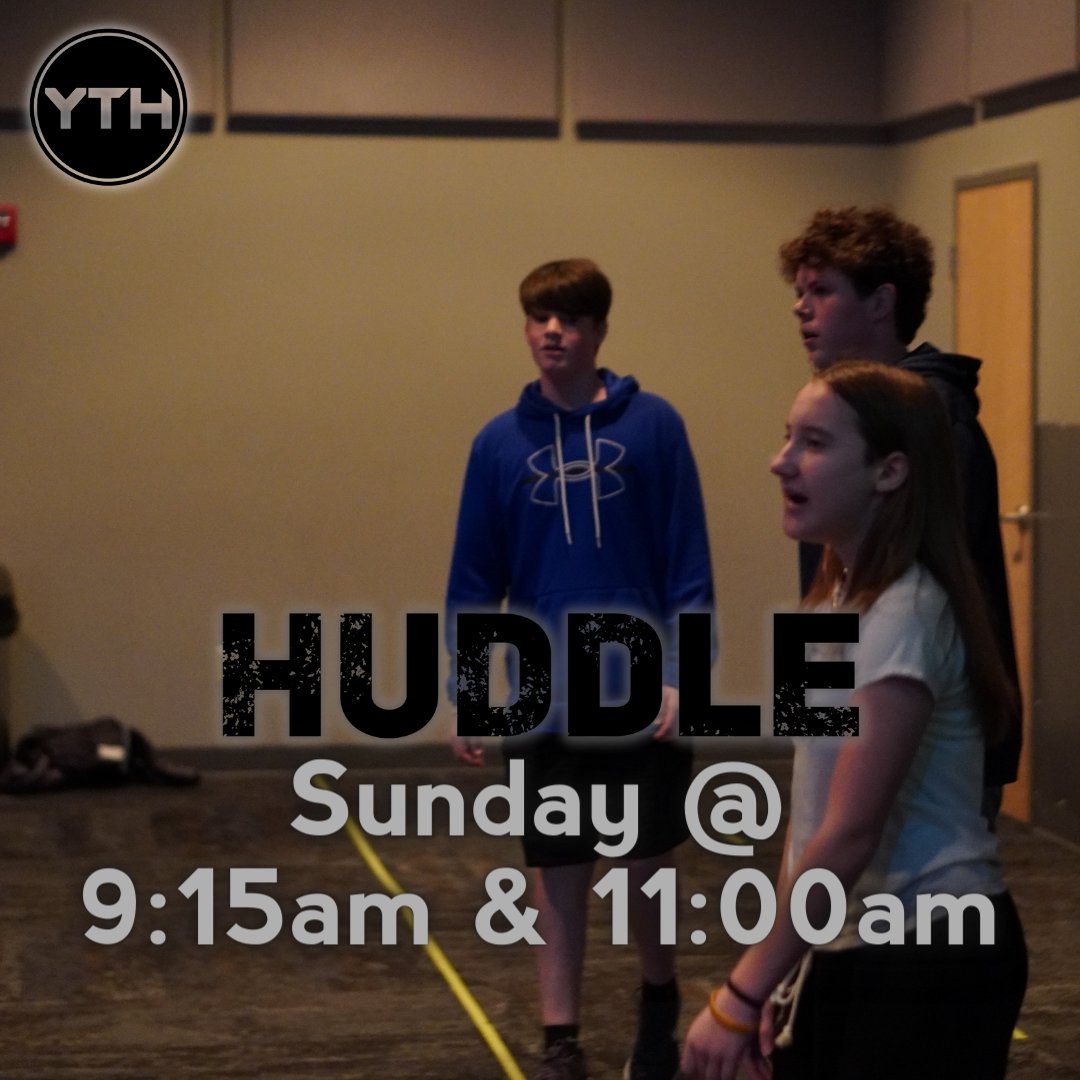 redemptionyth's tweet image. Sunday, Sunday, Sunday! If you're a Middle School student, then join us for Huddle. We'll continue our study through the gospel of John, and as always, we'll hang out, play some 9 square, and have a blast. Whether you go to the first or second service, Huddle is here for you!