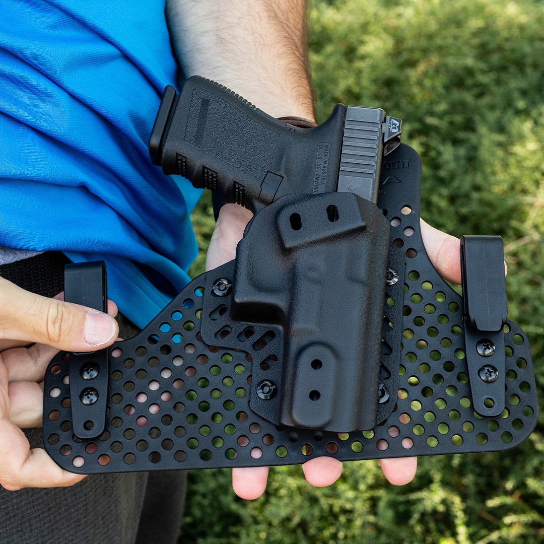 MatchPointUSA's tweet photo. ⁠Made from Comfortuf, our Ultimate Backers will bend and flex whichever way you move all while retaining their shape. 

No pre-fab needed, just attach your holster and belt clips/loops and you're ready to carry!

https://t.co/rngMxPiNEl https://t.co/Zz52vL1fzm