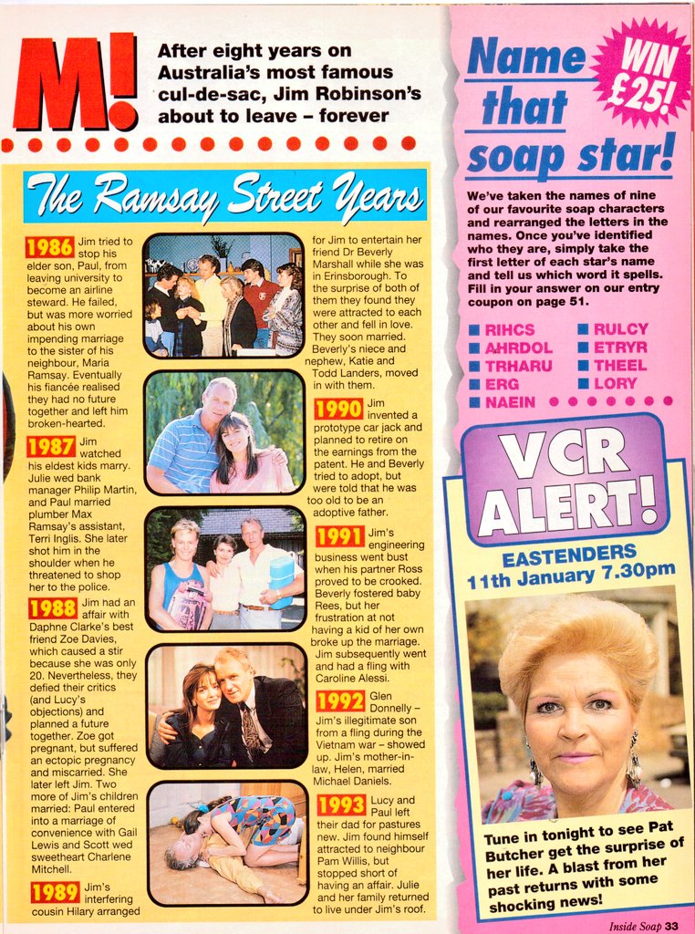 Graeme Wood on Twitter "From February 1994 INSIDE SOAP magazine