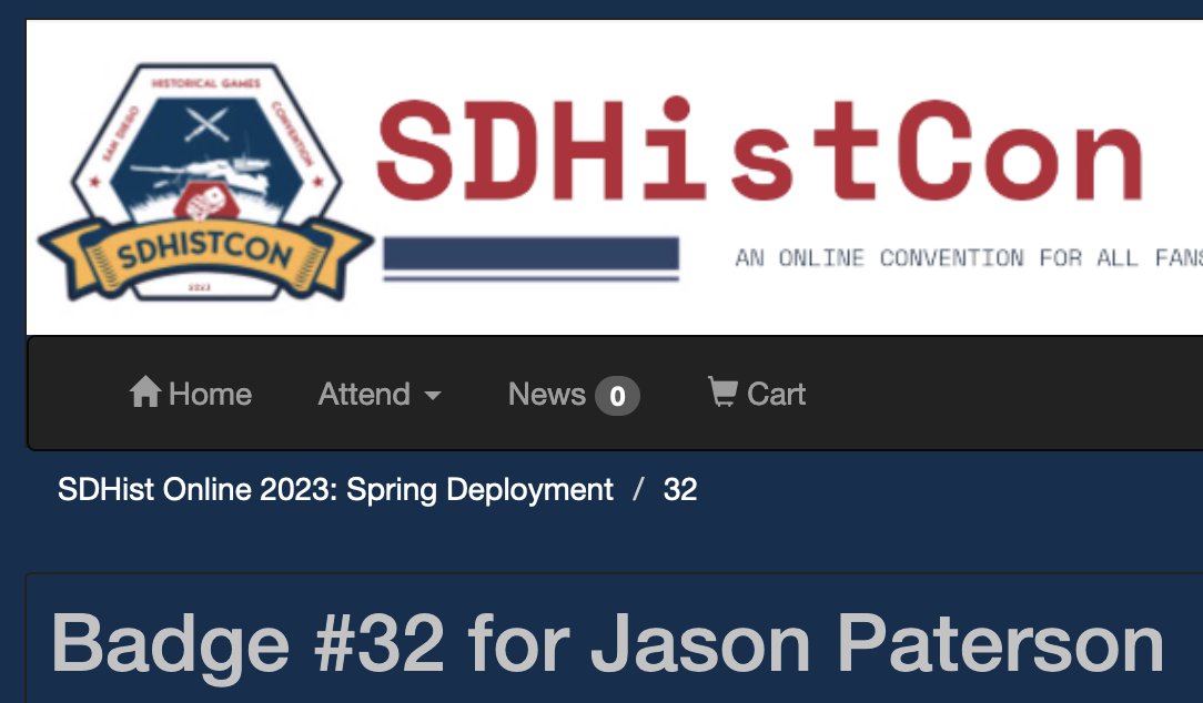 NakedCardboard's tweet image. Dammit - I&apos;m in! #SDHistCon