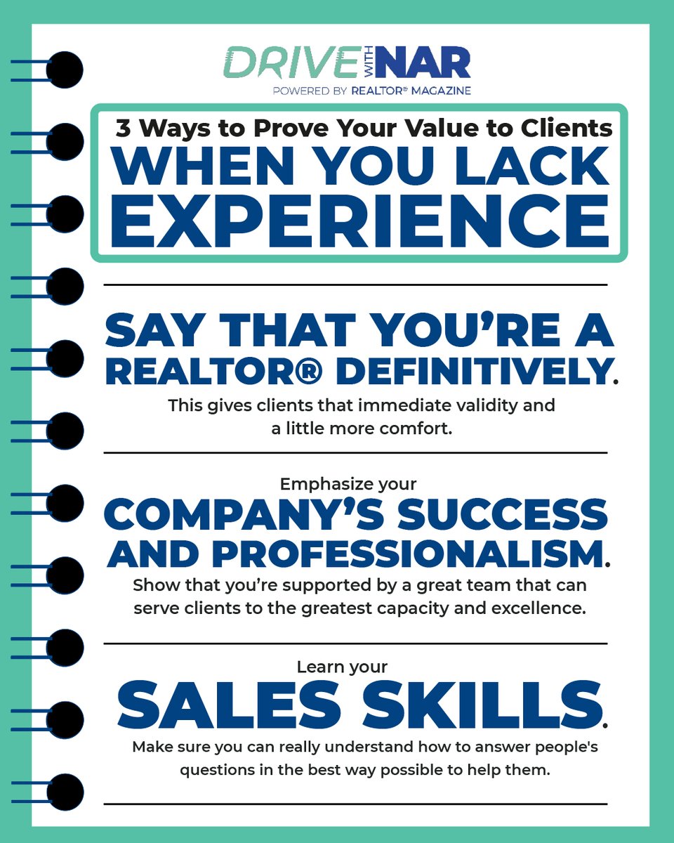 Two real estate pros in the early stages of their career explain how they used the REALTOR® brand, among other tools, to assuage prospects’ concerns about their inexperience in the business. 

Listen now: ow.ly/9gRM50MJs2h