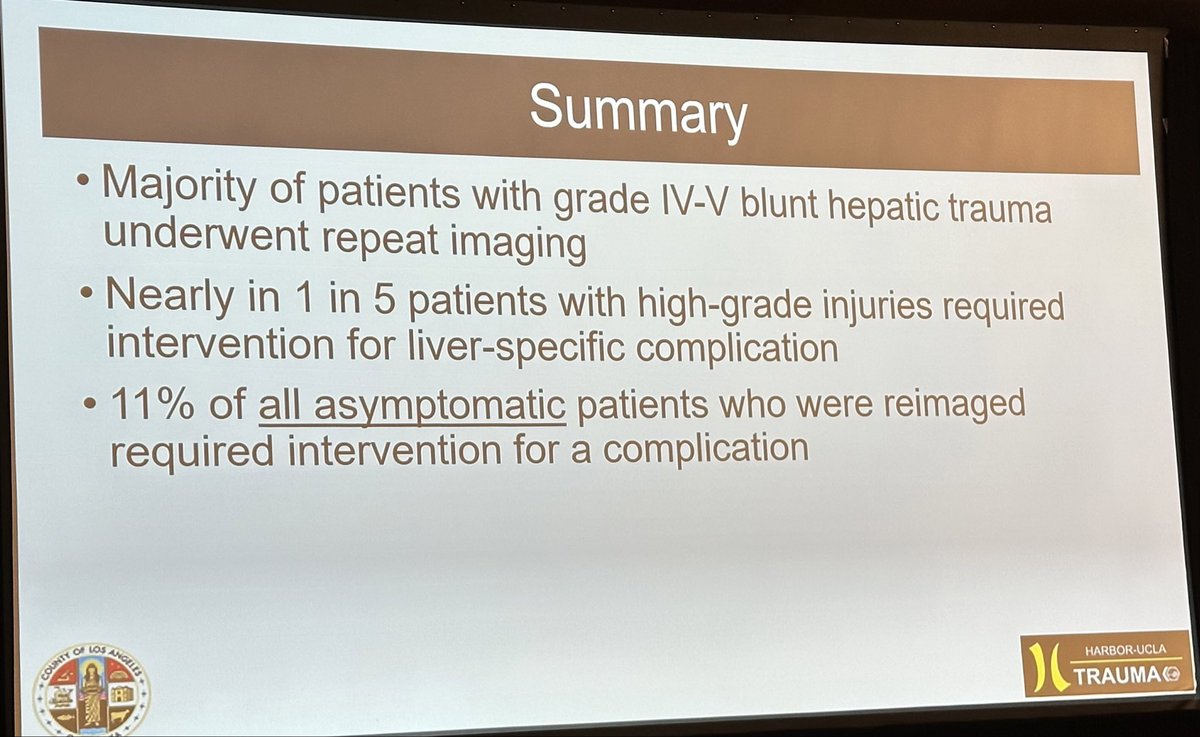 Great presentation by @HarborUCLASurg resident Dr. Caitlyn Braschi at @PCSAsurg on reimagining in high grade blunt hepatic injury @docmartin22 @DissanaikeMD #SoMe4Trauma @WomenSurgeons @SWexner @Cirbosque @PipeCabreraV @sherrywren @elliotthaut