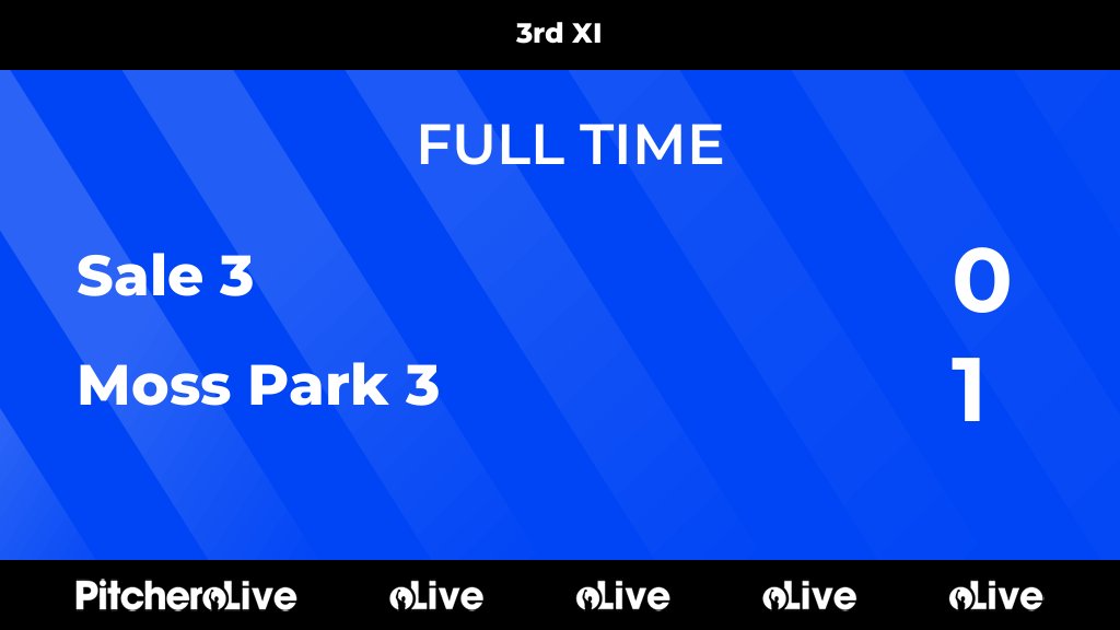 FULL TIME: Sale 3 0 - 1 Moss Park 3
#SALMOS #Pitchero
mossparkhockeyclub.co.uk/teams/136876/m…