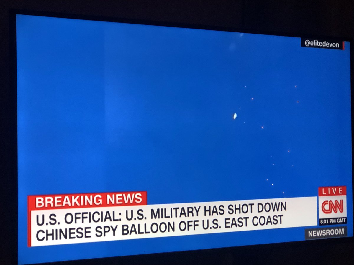 habib_b's tweet image. “Sorry Chinese, it’s ours now,” CNN analyst @juliettekayyem says. Surprised they didn’t call Clint Eastwood for comment.  #SpyBalloonDown