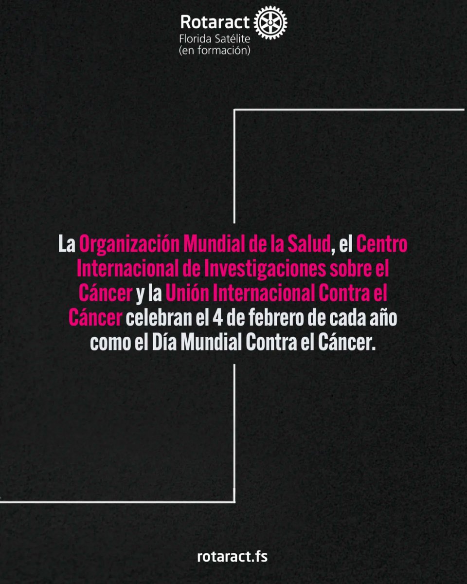 rotaract_fs's tweet photo. En 2023, la comunidad global conmemora este 4 de febrero el #DiaMundialcontraelCancer bajo el lema “Por unos cuidados más justos” y un llamado a unir nuestras voces y actuar
•
ᴄᴏɴᴏᴄᴇɴᴏꜱ https://t.co/cVOUlRPZ7g
•
#RotaryInternational #Rotaract #Distrito4170 #Cancer #Salud https://t.co/ifSyS2Qtl4