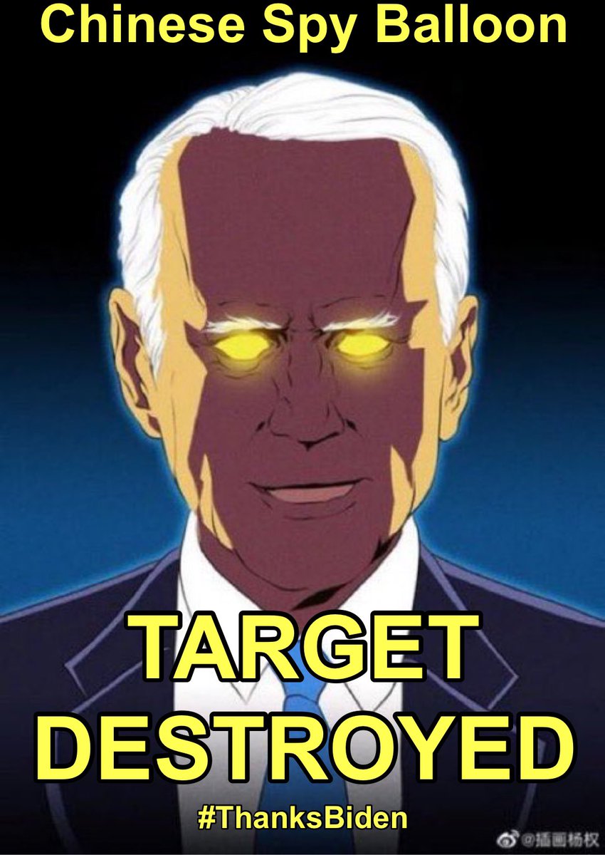 JoeUnseen's tweet photo. #DarkBrandon intensifies
#ChinaSpyBalloon
#ChineseSpyBalloon
#ThanksBiden
#WayToGoBiden
#LetsGoBrandon https://t.co/fgXbatJYED