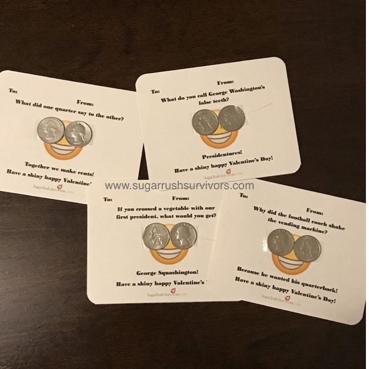 Contact_SRS's tweet photo. Here’s another Valentine’s Day card idea! Free printable on the blog. This one came together quickly.
.
#CouchCushionQuarters #MiniVanCoins #ValentinesDay #Printable #NonFoodTreat #MoreThanSurviving #T1DThriving #SugarRushSurvivors 
.
https://t.co/BvjPpZHX6d https://t.co/knx78yKcB0