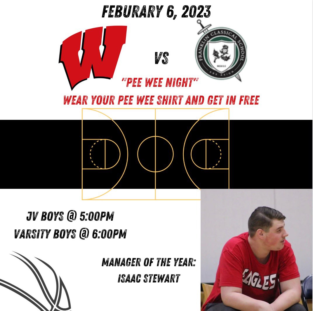 A special night for 4 year senior mgr as he will dress out with his team🏀❤️🖤🦅