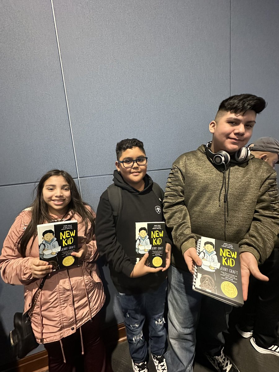 I love my job!! Thank you @JerryCraft for an amazing experience!! We got to bring 2 of our very own @Crockett_MS artists. Hearing your story inspires them to OWN theirs!! #CMSLitCrew #RepresentationMatters