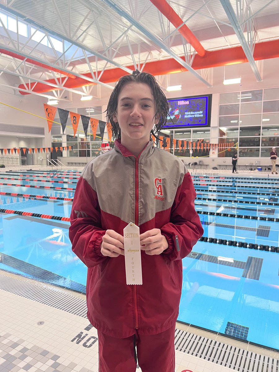 Eli finished in 4th place at Class B diving Sectionals today with lifetime best score! Congrats on a great season, Eli! <a href="/CdgaBSwimming/">Canandaigua Boys' Swimming</a> @CABravesSports