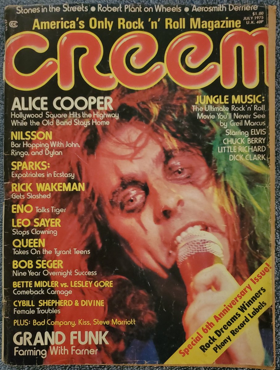 AllYearsCombine's tweet photo. Happy Birthday to Alice Cooper! CREEM Magazine July 1975 cover story by Lester Bangs! #AliceCooper #CreemMagazine #Alltheyearscombine https://t.co/6zmiV1f2ag