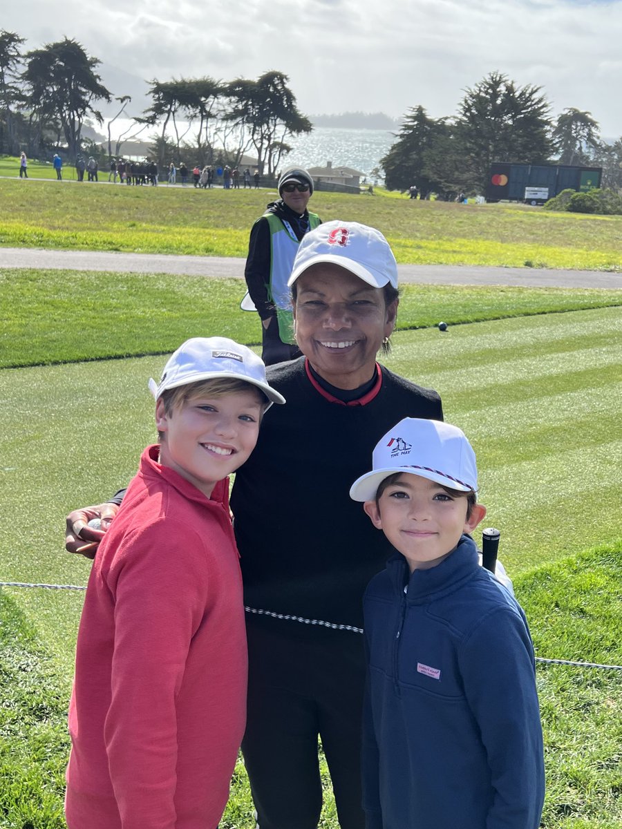 At #ATTProAm with Banerjees and Condy Rice!