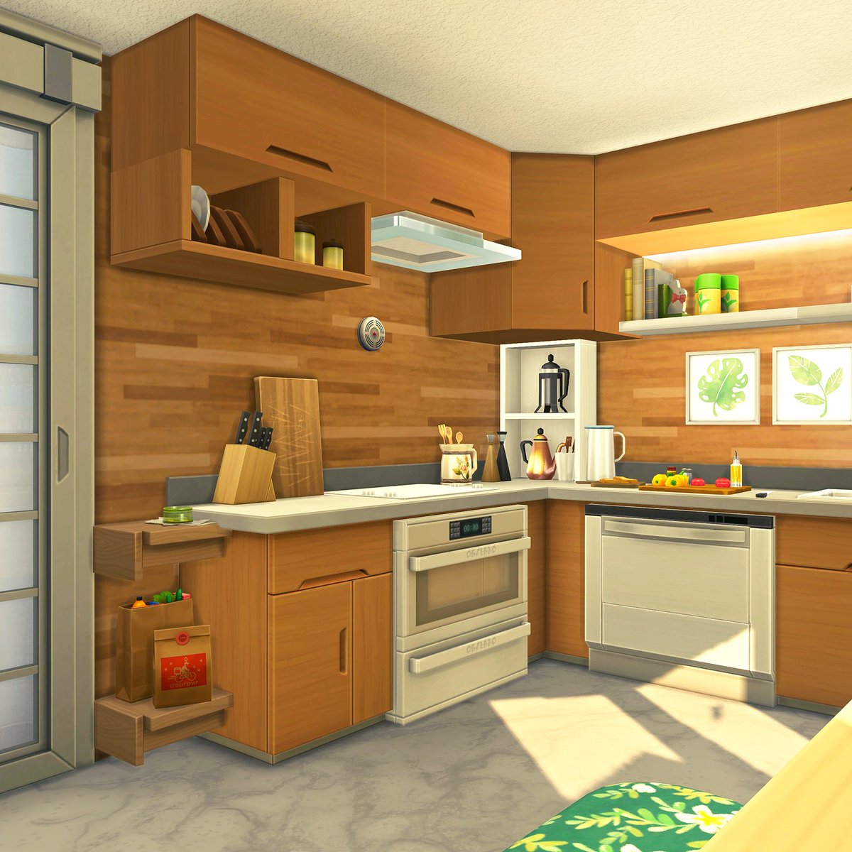 brokenplumbob_'s tweet photo. Cozy Modern Kitchen ๐ณNo CC โจ I made this kitchen for the #honeymaystreamshell challenge hosted by @honeymaysims ๐ #TheSims4 @TheSims #ShowUsYourBuilds https://t.co/Vdi7cqxPGU
