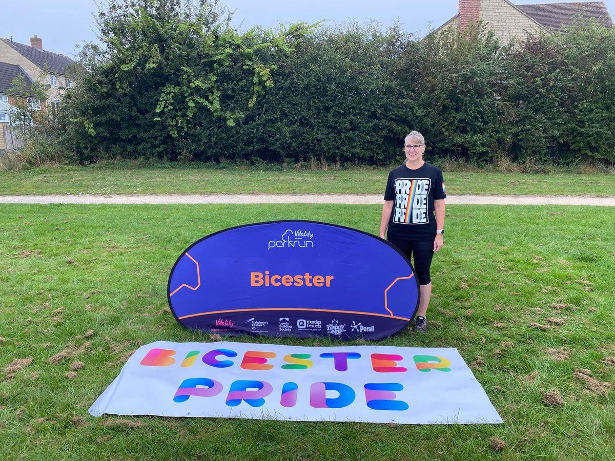 Good morning everyone , Happy Saturday!! We are taking a flashback look at #BicesterPride over the last 2 years for #LGBTHM #LGBTHistoryMonth Today we focus on our support from Parkrun Bicester who in 2021 / 22 , all turned up in Pride colours . All Photos ©️ Bicester Pride CIC
