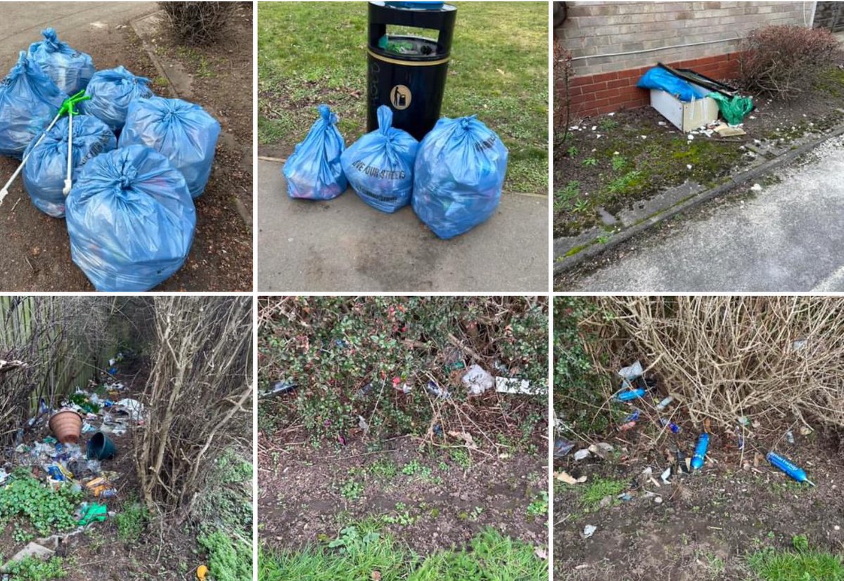 4 of us today - 9 bags collected in 2.5 hours and we only managed Mackadown Lane and St Giles Road.  I can’t remember the area being as bad as we have seen it today.
We need more Residents to support us and make our area a cleaner place to live 🙏.