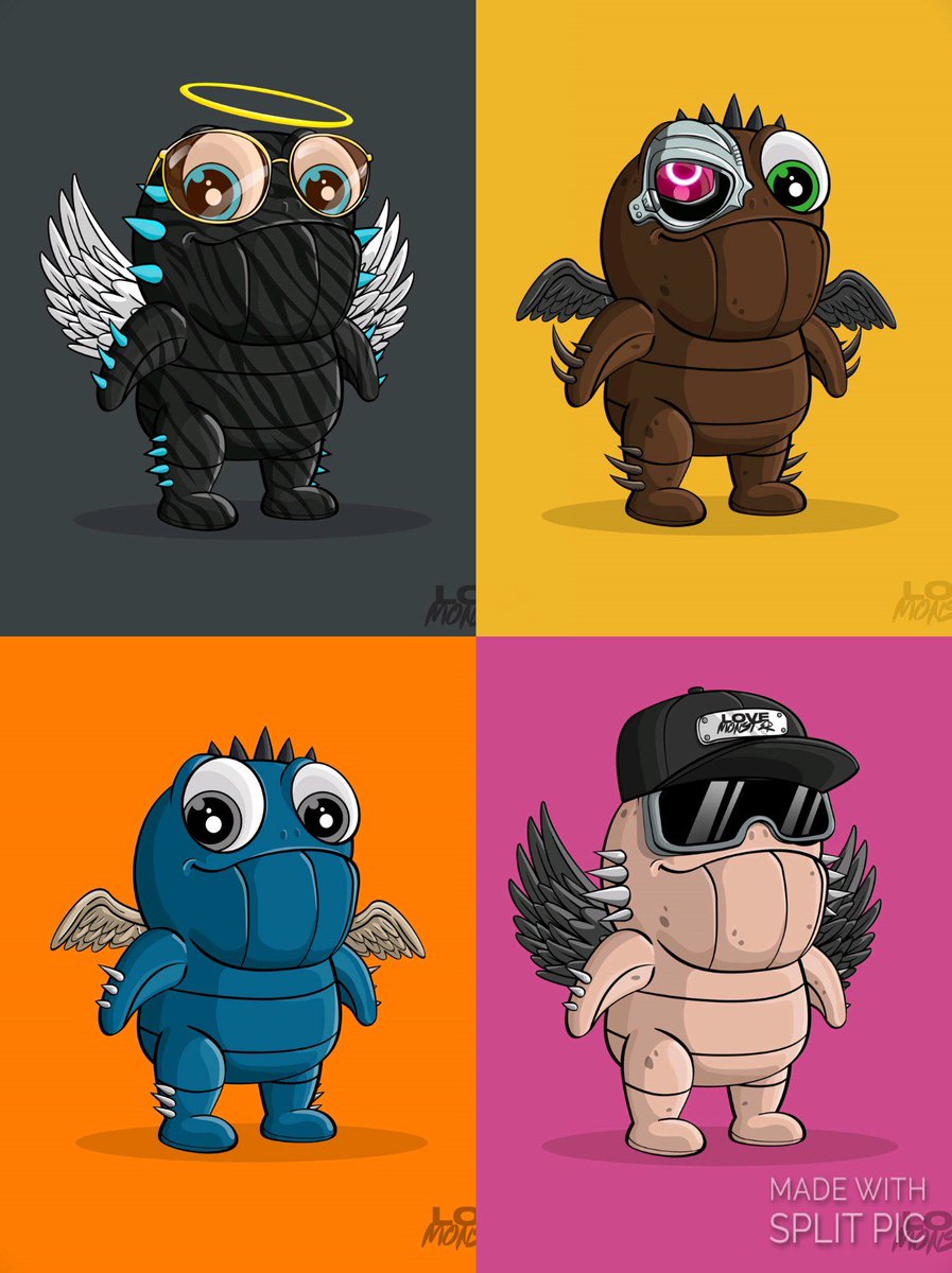 BonnieBlueNFT's tweet photo. My 4 rarest @LoveMonsterNFT from each category, Legendary, Epic, Rare &amp; Common ❤️‍🔥. Can’t wait to battle these guys in the arena 🔥 #LoveMonsterNFT #NFTs #NFT #Avalanche #AVAX #P2E #P2EGame #P2Egaming #Crypto https://t.co/tsDGgSMQx0