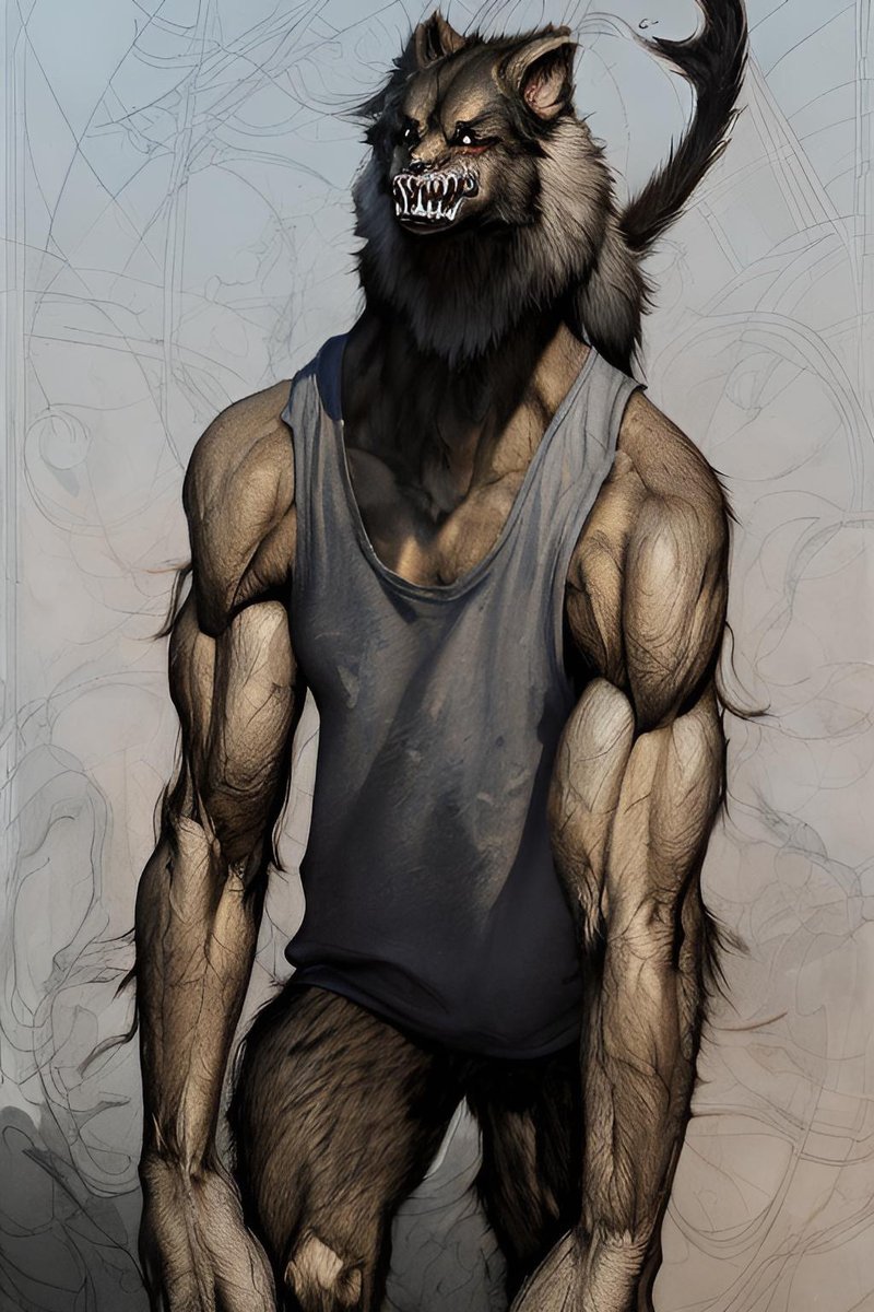 yard_dog43's tweet photo. Wolf Physic Series

#AIart #gay #stablediffusionart #nsfw #men #male #porn #Furry #Bara #FurryArt #AIFurryArt #StableDiffusion #StableDiffusionArt #nsfw #porn https://t.co/U5tRUW2SQf