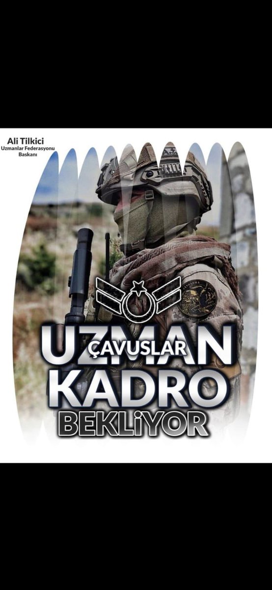 AksuTrk's tweet photo. Vatan için canını hiçe sayan vatan savunucularina kadro haktır. Yiğitlere kadro haktır helaldir @alitilkici38 #UzmanÇavuşaMüjde
#UzmanÇavuşlarBekliyor
#VatanaKanVereneKadro
#CephedeEnÖndeYaKadroda https://t.co/AWUZnpkhfT