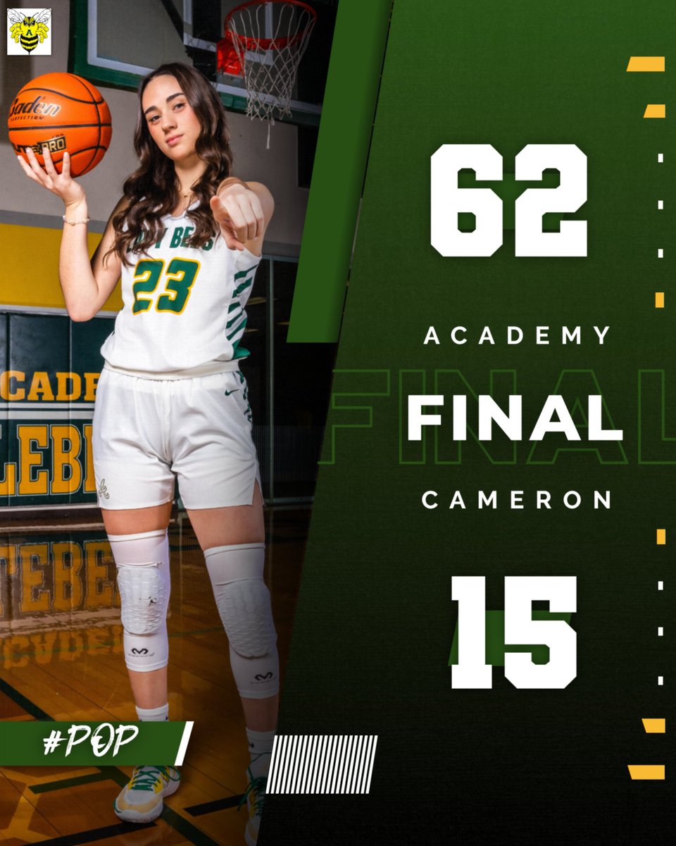 The Lady Bees get the win this morning over Cameron to move to 27-7 (12-1). They will finish up district play next Tuesday @ Lexington. We will announce playoff information once we get everything finalized. #POP