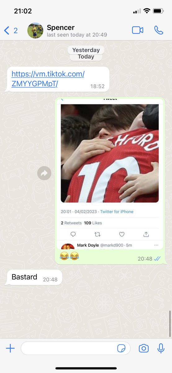 chrisparry7's tweet photo. @markd900 @FuntCaseUK @MarcusRashford @ManUtd @premierleague He’s fuming with you 😂😂 https://t.co/5fW2kDHxtY