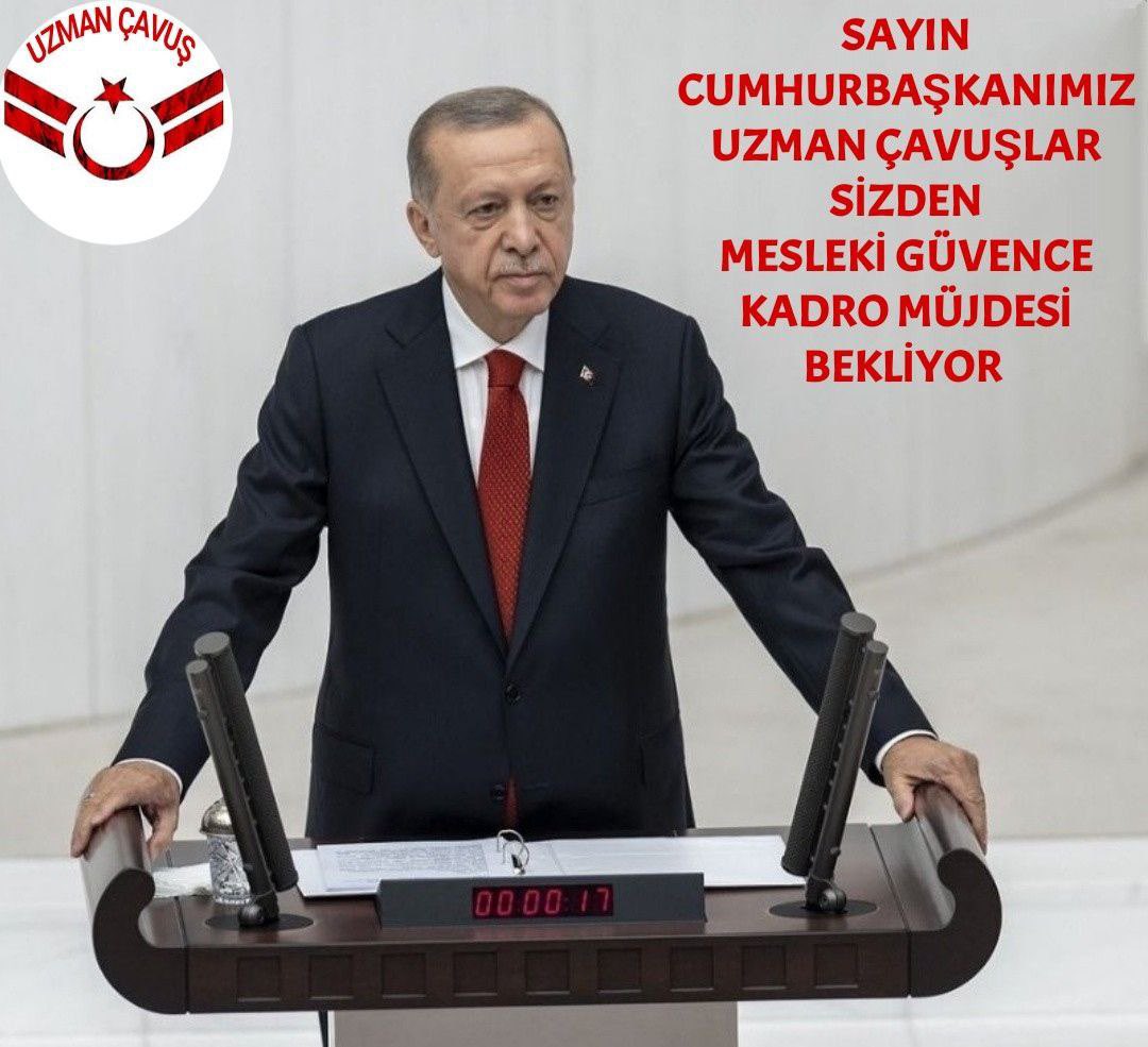 Uzman Çavuş'lar para  pul zam istemiyorlar
Sadece sözleşmenin kaldırılmasını ve mesleki güvenceye alınmayı istiyorlar
#UzmanÇavuşaMüjde
#UzmanÇavuşlarBekliyor
#VatanaKanVereneKadro
#CephedeEnÖndeYaKadroda
<a href="/alitilkici38/">Ali Tilkici 🇹🇷</a> 
<a href="/RTErdogan/">Recep Tayyip Erdoğan</a> 
<a href="/tcbestepe/">T.C. Cumhurbaşkanlığı</a> <a href="/TBMMGenelKurulu/">TBMM Genel Kurulu</a> <a href="/TBMMresmi/">TBMM</a>
<a href="/dijital/">Dijital</a>