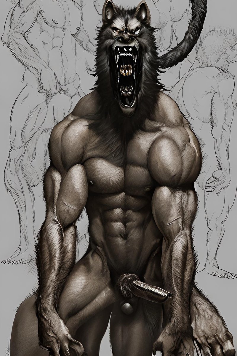 yard_dog43's tweet photo. Werewolf | Ai Stable Diffusion

#AIart #gay #stablediffusionart #nsfw #men #male #porn #Furry #Bara #FurryArt #AIFurryArt #StableDiffusion #StableDiffusionArt #nsfw #porn https://t.co/6H7swmV2Wv