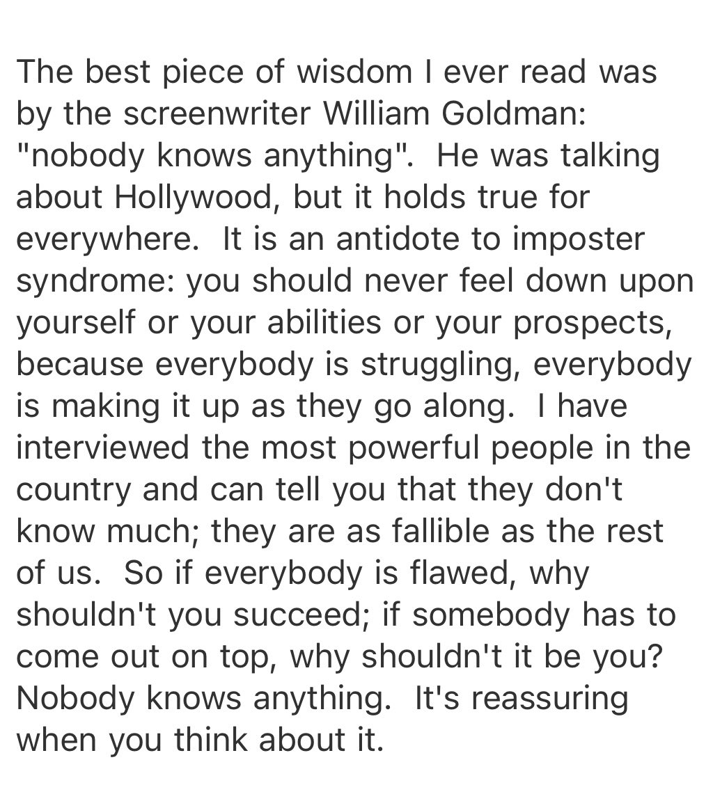 StigAbell's tweet photo. I was asked for a charity thing to share one nugget of wisdom I had picked up along the way. This was what I came up with. https://t.co/s9p0ozkUka