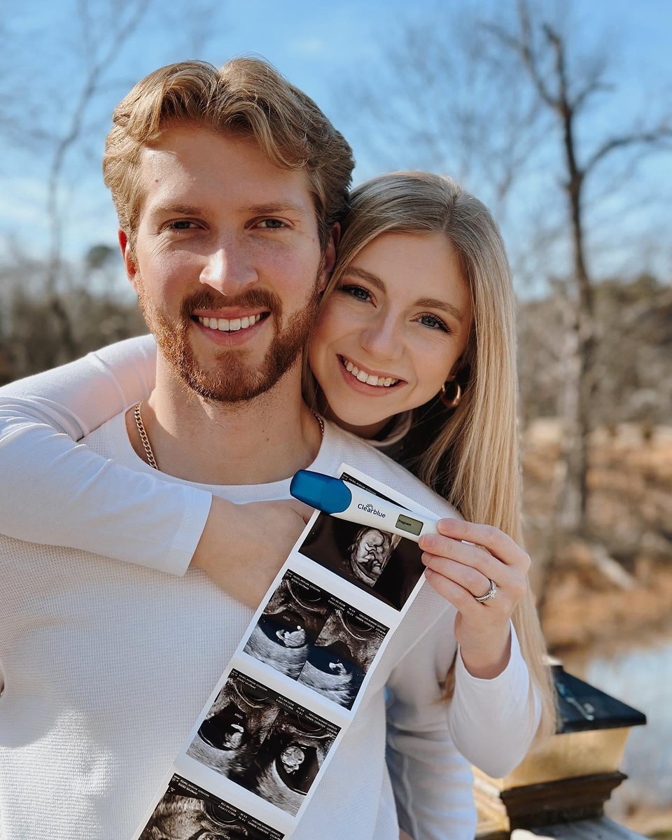Scott_Pauley's tweet photo. So Tammy and I are now allowed to share our favorite Christmas gift from this past Christmas. Congratulations Morgan and Isaac! Thanks for making us grandparents. Baby Young coming August 2023… https://t.co/yrVgudwUB8