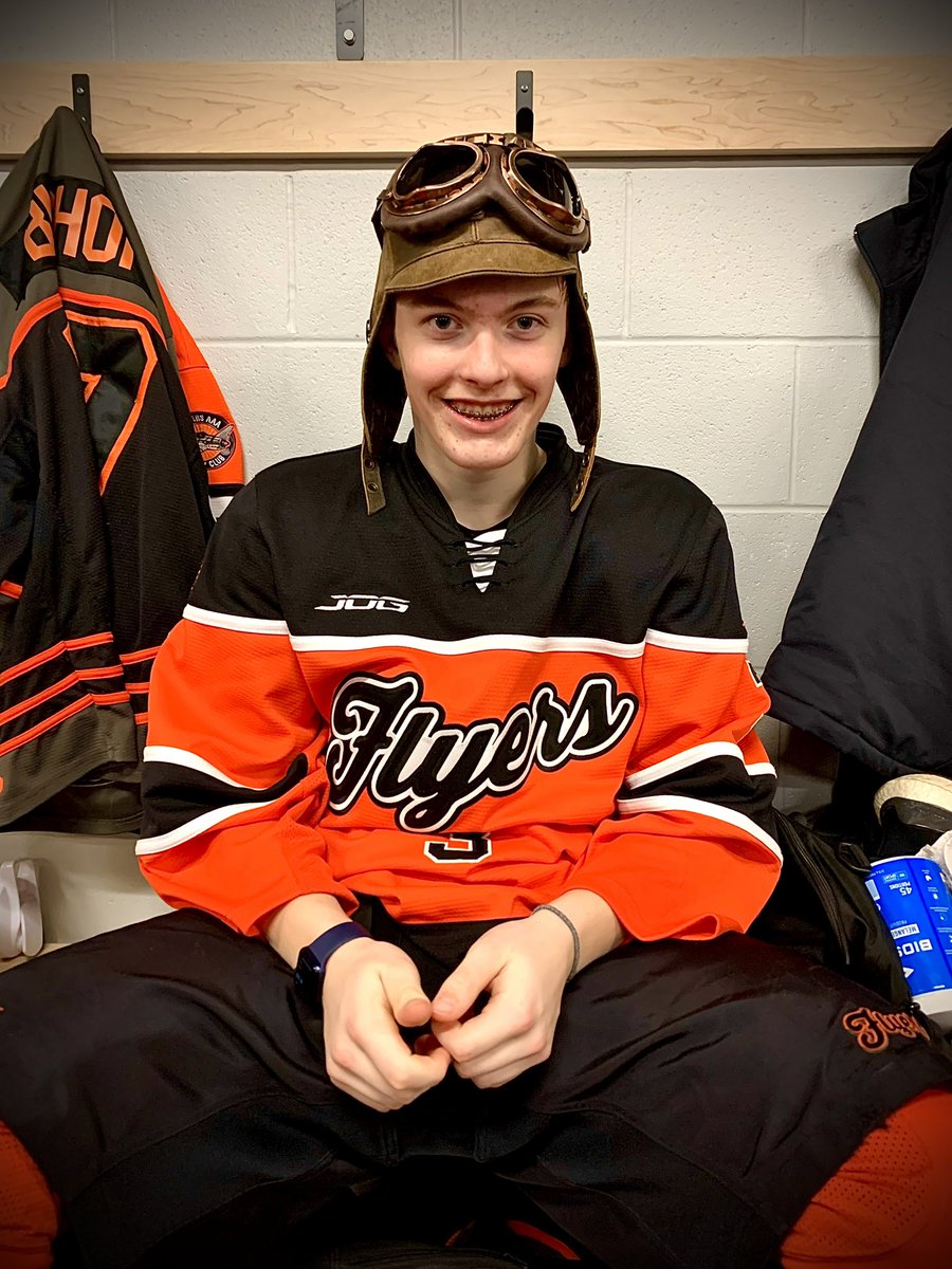 DieppeFlyers's tweet photo. Flyers win 8-5 at home against the Moose, our Player of the Game with a goal and an assist and always steady on the backend is #3 Quinn Preston! https://t.co/m0SYXaihNE