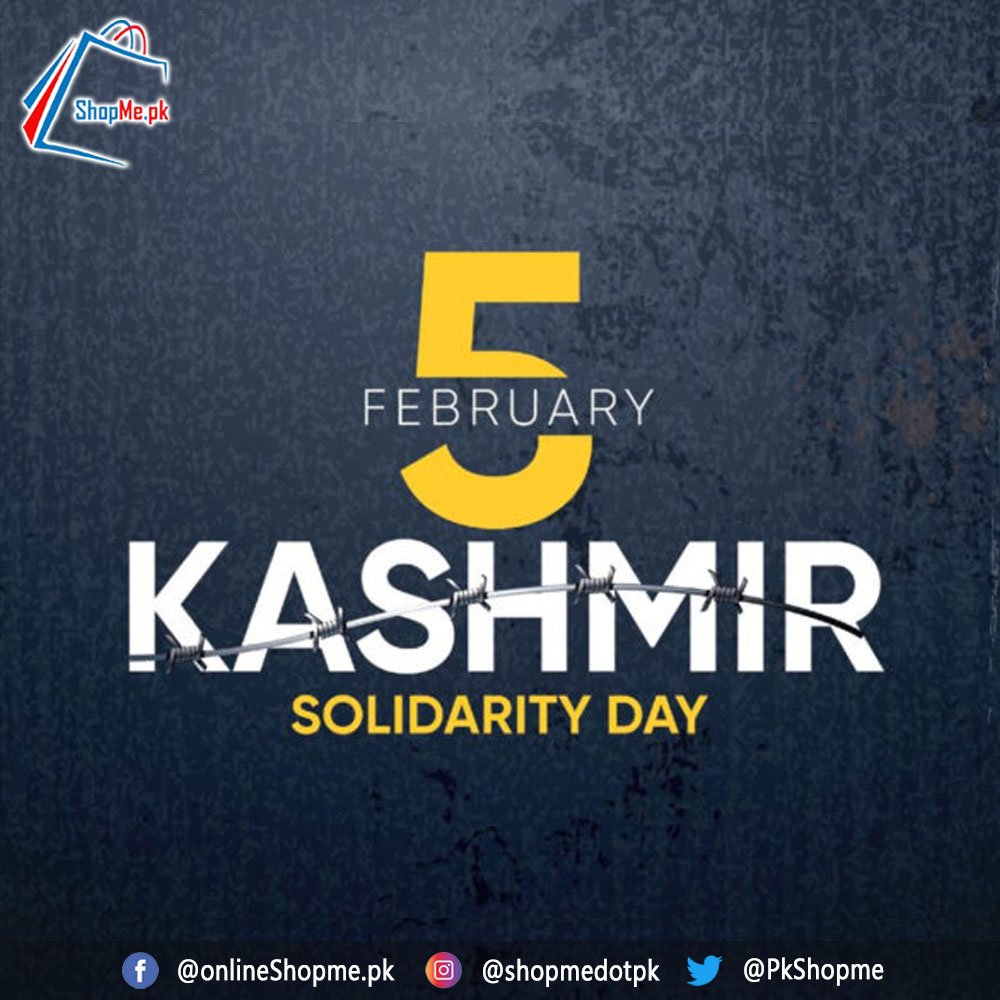 onlineshopmepk's tweet photo. “It's better to die fighting for your freedom then to live life in chains”
Happy Kashmir Solidarity Day. Warm wishes on Kashmir Solidarity Day to everyone. May Kashmir always stay united and beautiful.
#kashmirday #shopmedotpk #kashmirsolidarityday #shopme #5thfeburary https://t.co/AbuVpFc77Q