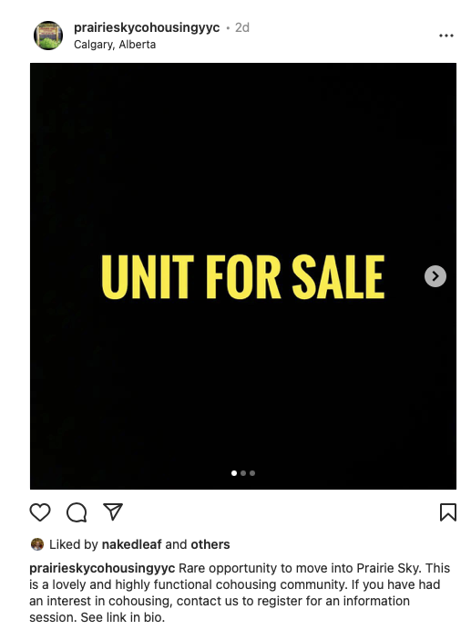 Thanks Instagram! Pass it on! #cohousing #yychomes