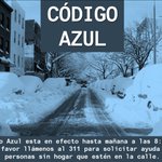 Image for the Tweet beginning: .@NYCDHS #CódigoAzul está en efecto