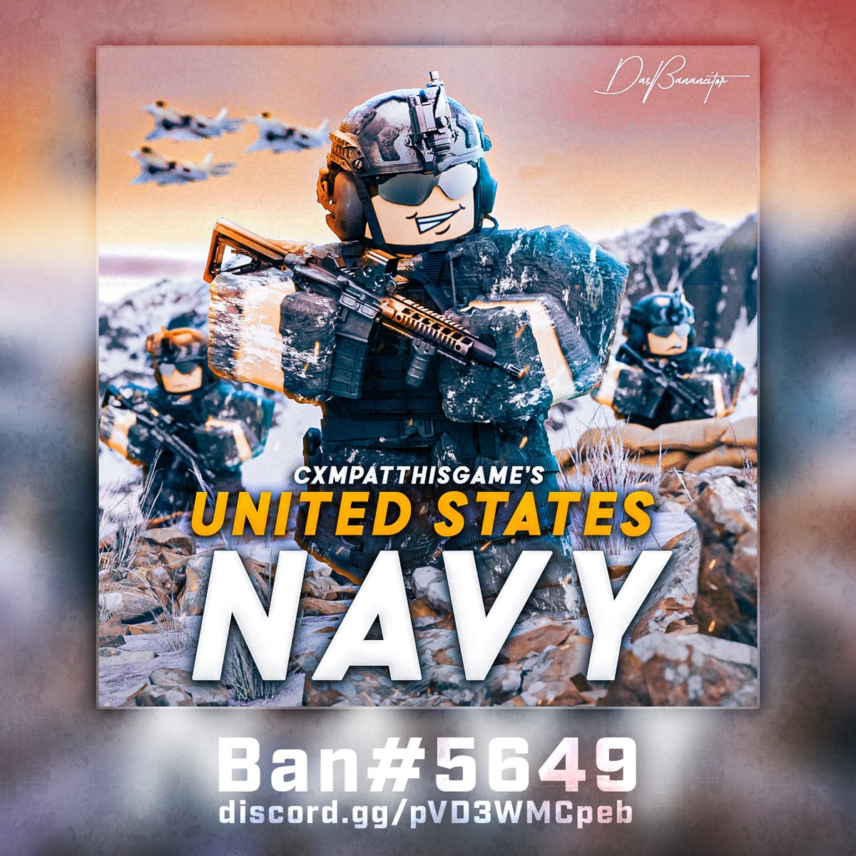 ⚓️US NAVY Commission.

I am officially taking GFX Commissions again, for more info join my server link in Bio.

Likes and RT's are greatly appreciated.

Interested in Ordering? Click here: discord.gg/pVD3WMCpeb

#RobloxGFX #RobloxDev #robloxart #Roblox #GraphicDesign #blender
