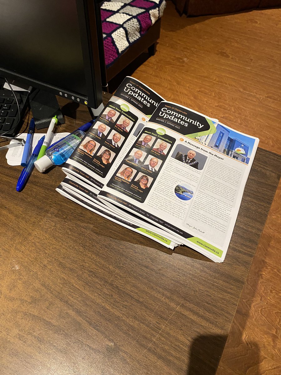 One of the many off-the-corner-of-your-desk’ jobs that one does as as a councillor #SpringNewsletter #HighVolumeFolding