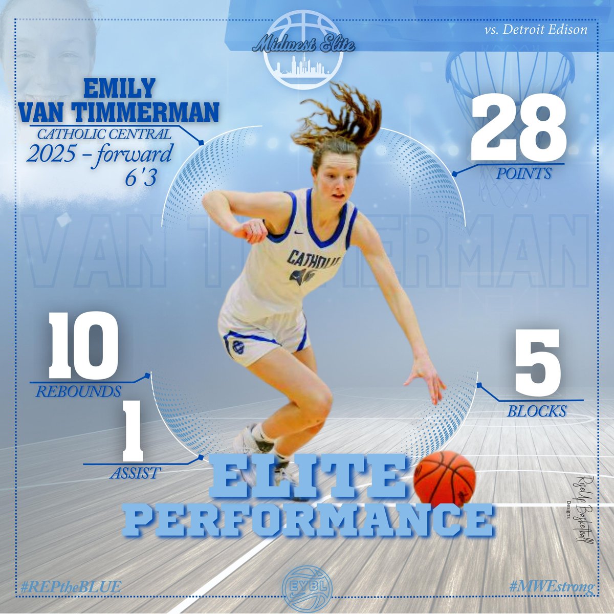 mwehoops_eybl's tweet image. Emily VanTimmeran comes up with a monstrous game against Michigan's ranked #2. Detroit Edison. 

#MidwestEliteEYBL
#NextLevelBasketball
#BasketballExposure