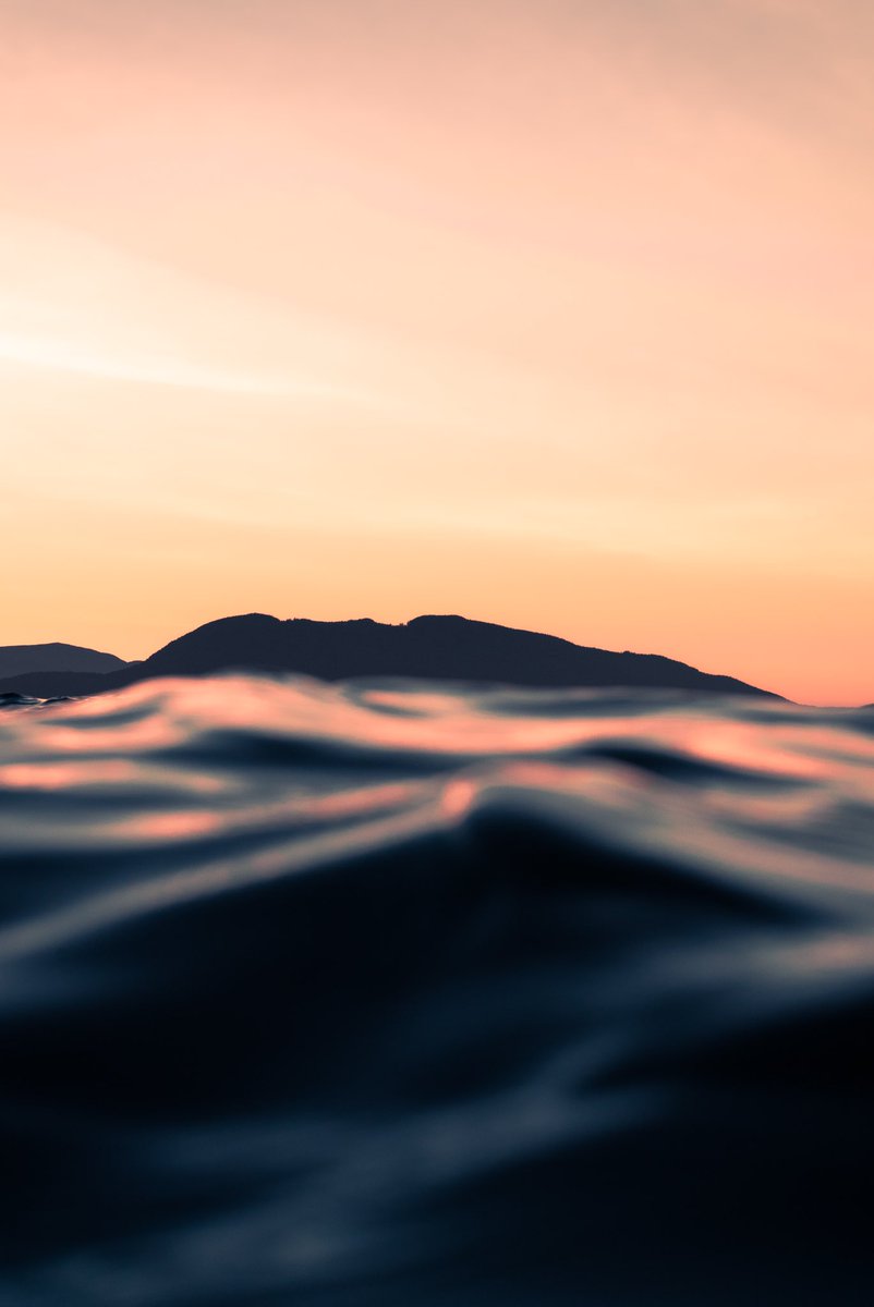 photographs from a sunset swim in Washington state