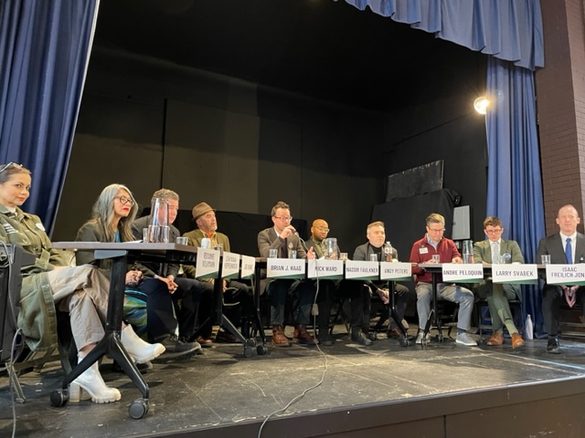cubillinois's tweet photo. .@EdgewaterEnvCo held an Environmental Town Hall today featuring the TEN candidates running for 48th Ward Alder. CUB's Sarah Moskowitz was pleased with how many candidates called for building decarbonization without prompting. #BetterHeat #CleanBuildings https://t.co/u5jju9ER6m