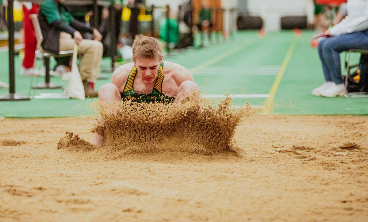 Freshman Paul Olson scored 4,909 points in his first collegiate heptathlon, placing 2nd at the Bison Open.