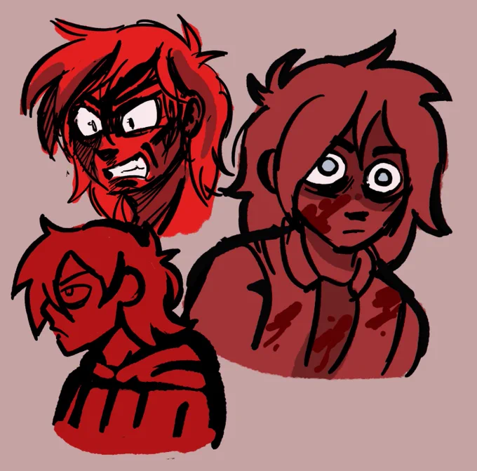 blood, gun //#genlossartday :0 didn't know this was a thing 