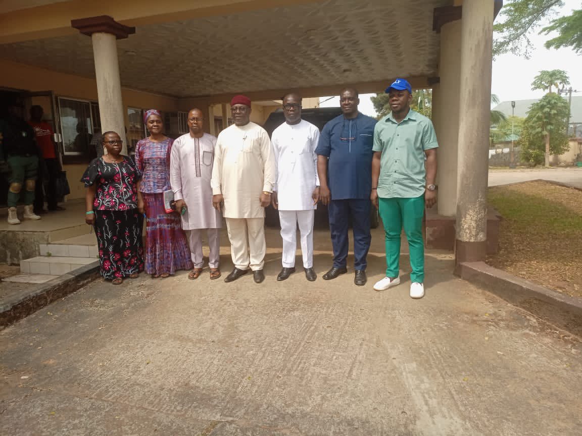 The National Commissioner, Barr Festus Okoye and Hon. REC, Abia State, Prof Ike C. Uzochukwu with some of the Trainers of Election Security Personnel on Saturday, 4th February 2023