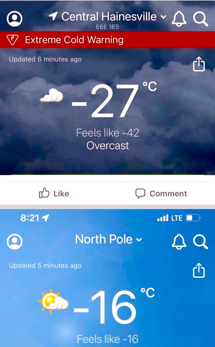 Who would have thought I could go to the north pole for some relief from the cold today…