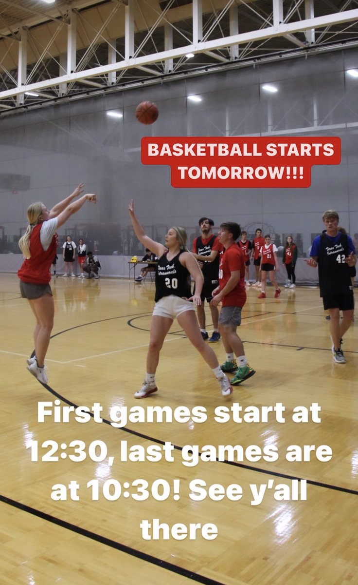 Our first day of the intramural basketball season is tomorrow February 5th!!!! Hope to see all of y’all there!!!