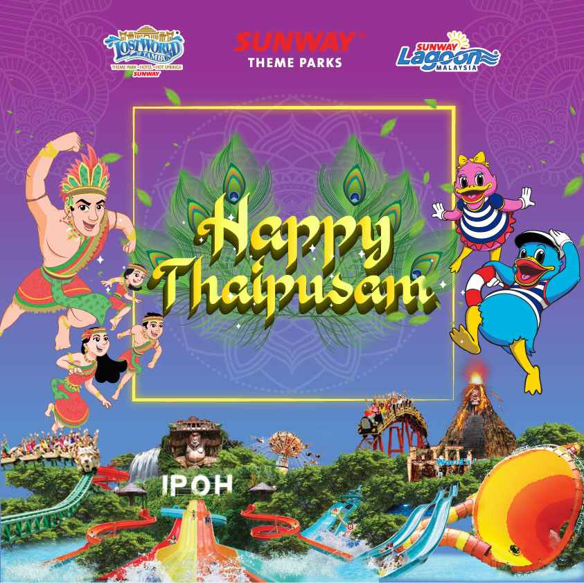 Happy Thaipusam!

Sunway Theme Parks wishes you a happy and joyous life to come on this special occasion 

#SunwayLostWorldOfTambun
#AwesomeMoments
#STPStudios
#PlayWithConfidence
#StayWithConfidence
#StateOfPlay